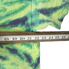 Y2K Colortone Tie Dye T-Shirt XL Green Yellow Burst Graphic Tee Georis
