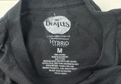 THE BEATLES MENS DISTRESS LOGO T SHIRT BLACK