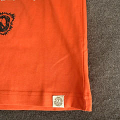 AGTAWH Men’s T-Shirt Size M 100% Cotton Graphic Print Tee Peace Butterfly Orange