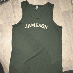 Gildan Heavy Cotton Men’s M Green Scoop Neck Sleeveless Jameson Logo Tank Top