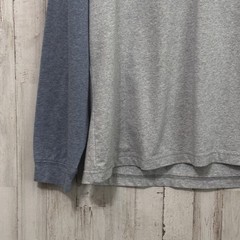 The Normal Brand Mens Shirt XL Gray Blue Henley Active Puresemo Retro Casual Tee