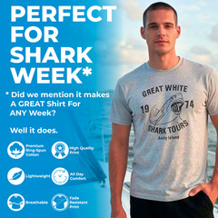 Mens Shark Hierarchy Chart T Shirt Funny Science Ocean Tee for Guys