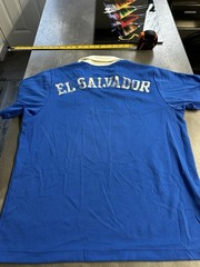 Rare Vintage 2005 Adidas EL SALVADOR Originals Football Polo Shirt Medium Blue