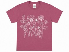 Vintage Nature Floral Botanical Trendy Pressed Flowers Graphic Cotton Unisex Tee
