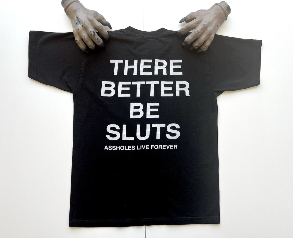 Assholes*s Live Forever- There Better Be $luts T Shirt Sz M Black ALF Funny Tee