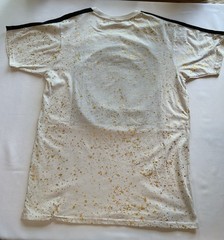 Victorious King Tiger Graphic T-Shirt Mens Large White Gold Foil Splatter NWT
