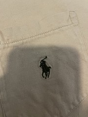 Polo Ralph Lauren Men’s Beige Long Sleeve Crew Neck Pocket Tee L Cotton