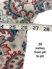 Johnny Cotton USA Paisley Tapestry Button Up Shirt Large Vintage