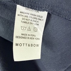 Mott & Bow Shirt Mens XL Blue Solid Crewneck Short Sleeve Tee Casual Basic Top