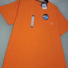 Dickies Shirt Mens 2XL XXL Orange Temp IQ Lightweight Performance Wicking NWT B