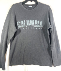 Columbia Sportswear Men’s Medium Gray Waffle Knit Long Sleeve Crew Neck Shirt