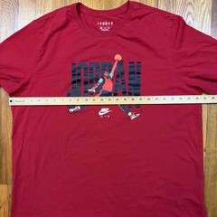Nike Air Jordan Graphic T Shirt Mens 2XL XXL Red Jump Man Basketball 100% Cotton