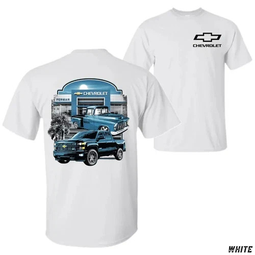 Chevy Truck Dealership T-Shirt, Classic & Modern Chevrolet Pickup Graphic Tee