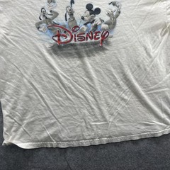 Disney Shirt Mens 2XL White Mickey Mouse Goofy Pluto Donald Graphic Cartoon