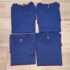 Lot of 4 District 3XL Mens Royal Blue Short Sleeve Perfect Tri Tee T-Shirts