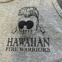 VTG Y2K Alstyle AAA Hawaiian Fire Warriors Tank Top Men’s L Alii Graphics Gray