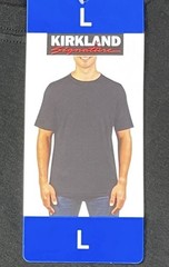 Kirkland Signature Men’s Lot of (5) BLACK 100% Pima Tee Pick Size M, L, XL NWT