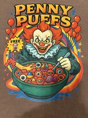 It Pennywise Clown Penny Puffs T-shirt 3XL Tim Curry Stephen King Horror