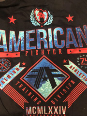 AMERICAN FIGHTER Men’s T-Shirt LANDER Biker Black Athletic MMA S-4XL