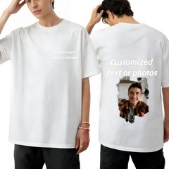 Custom Event Organizer T‑Shirt,Company Logo Front & Back Print Holiday Team Wear