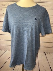 Polo Ralph Lauren shirt Large Mens T-Shirt Short Sleeve Tee Custom Fit Blue