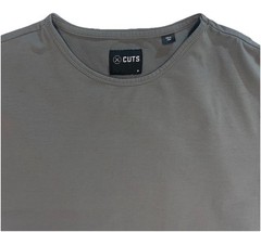 Cuts Clothing Shirt Mens Medium Tee Pyca Pro Stretch Crew Neck Gym Workout Gray