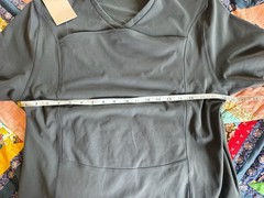 Lalabu Dad Shirt Baby Wearing V-Neck Top Gray Size Large