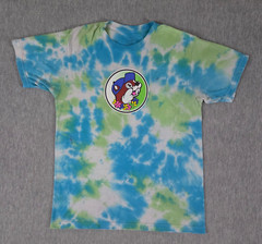 Buc-ee’s Lei’d Back Tie Dye Shirt Adult Medium Green Blue Short Sleeve (READ)