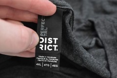 Lot of 3 District Mens Dark Gray Short Sleeve Perfect Tri Blank Tee T-Shirts 4XL