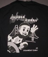 Stephen Curry Burbank Card Show Shirt Mens Small Black Steamboat Tee Basketball