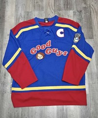 Good Guys Chucky hockey Embroidered Jersey #88 Blue Red Size Large