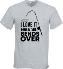 Fishing Love It Bend Over Humour Novelty T Shirt Various Colours And Sizes