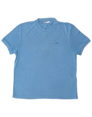 Zara Mens T-Shirt Top Medium Blue Viscose DF28
