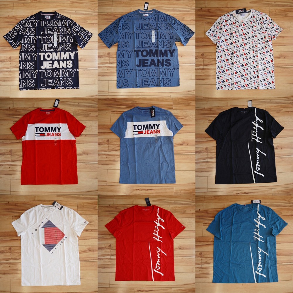 Tommy Hilfiger Men’s Short Sleeve Crew-Neck Stripe Tee T-Shirt