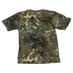 Mil-Tec German Army Flecktarn Camo Military 100% Cotton T-Shirt S-3XL Free Ship!