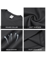 5 Pack MEETHOO Men Outdoor T-Shirts Active Quick Dry Fitness Top Sports Running