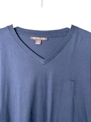 MICHAEL KORS Men’s Navy Blue V Neck T-Shirt Sz L 100% Cotton Retail $49.50 NWT