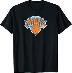 New York Basketball Fan Royal Blue T-Shirt Logo Graphic Tee Apparel