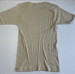 Vintage 70s T Shirt Body Wear Sears Men’s Shop Medium Unique Tan Square Neck