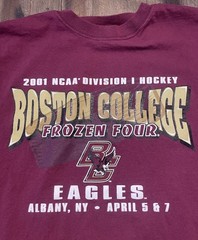 Vintage Boston College Eagles 2001 NCAA Hockey Frozen Four (XL) Gear For Sports