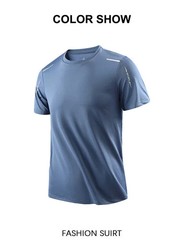 Men’s Running Quick Drying T-shirts Breathable Hiking Fishing Tees.