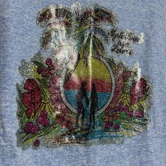 VTG 70s 80s Cuffed Myrtle Beach Is For Lovers T Shirt Holographic Glitter