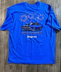 Snap-on Made in USA Men’s 2XL Blue Cotton Graphic Logo Crew Neck T-Shirt