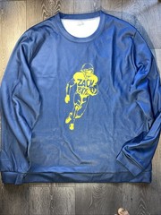 Zach Bryan Large Long Sleeve Shirt The Big House Tour Michigan Stadium Navy Blue