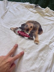 Womens Vintage Old Navy Dog 90s White Graphic T-shirt Large Cute Animal – Flaws