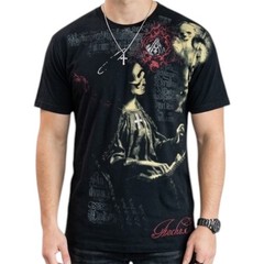 ARCHAIC by AFFLICTION Black LULLABY Short Sleeve Slim Fit Y2K Mens T-shirt NWT