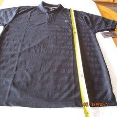 Red Rhino Men’s Shirt Elegant BLACK Polo Shirt LARGE Size NEW Machine WASH