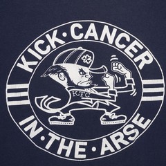 Kick Cancer in the Arse T-Shirt Navy Blue Graphic Tee Gildan Cotton Men’s Medium