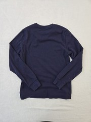 US Polo Assn Thermal Waffle Knit Shirt Mens Sz Medium Navy Blue Red Pony Preppy