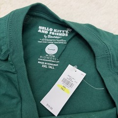 Hello Kitty Men’s NWT Tall Xxl Green Holiday Tee